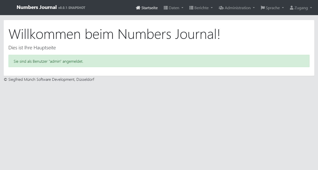 Numbers Journal Application